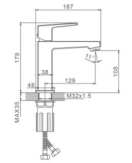 Смеситель для раковины Splenka S01.10.09 графит